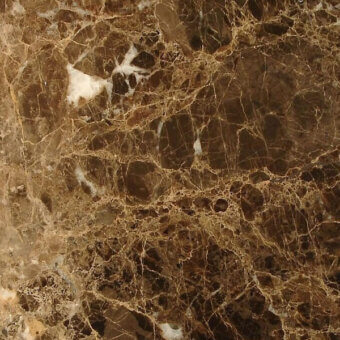 Emperador Dark Brown marble texture with swirling veins in chocolate, tan, beige, and white; polished, dense stone surface detail.